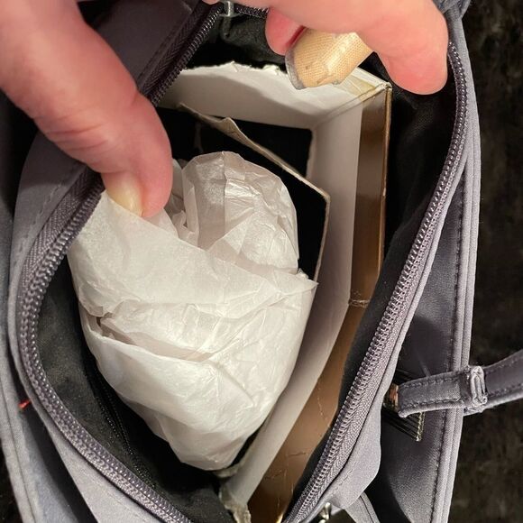 GRAY FABRIC  PURSE - Picture 7 of 7